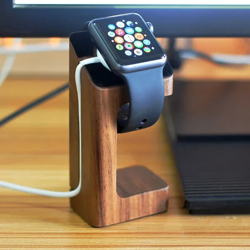 Smartwatch Apple Watch - Houten Apple Watch-opladerstandaard Smartwatch Desktophouder Laadstation