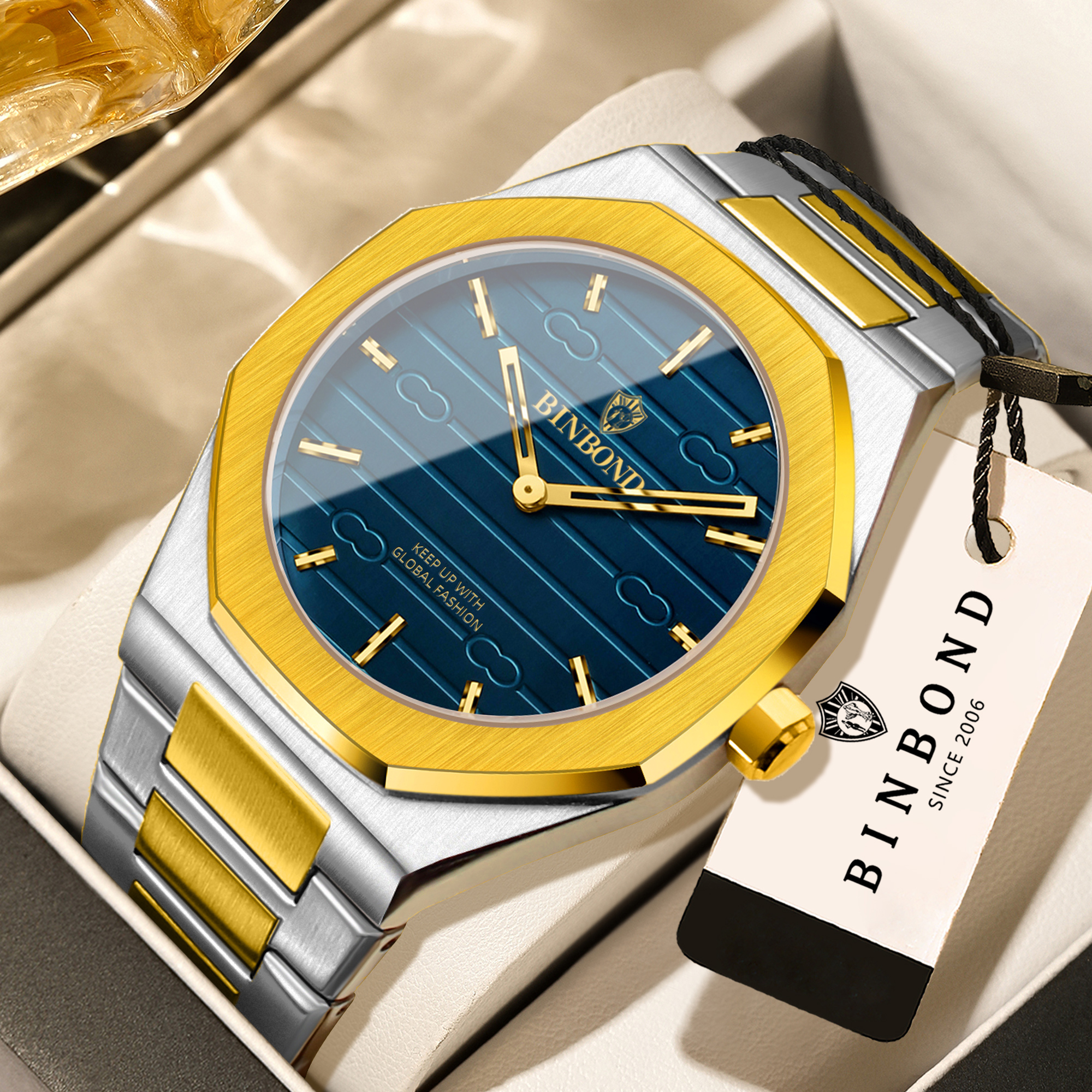 Smartwatch Sports Watches For Men - BINBOND Luxe Vintage Quartz Horloges Voor