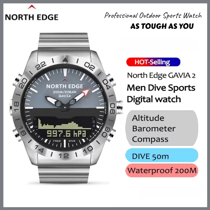 Smartwatch Army Watches For Men - NORTH EDGE Luxe heren smartwatch Militair
