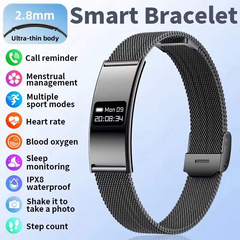 Couple Watches Smartwatch - Nieuwe slimme armband Gezondheidsfitness-tracker Ultradunne hartslagmeter