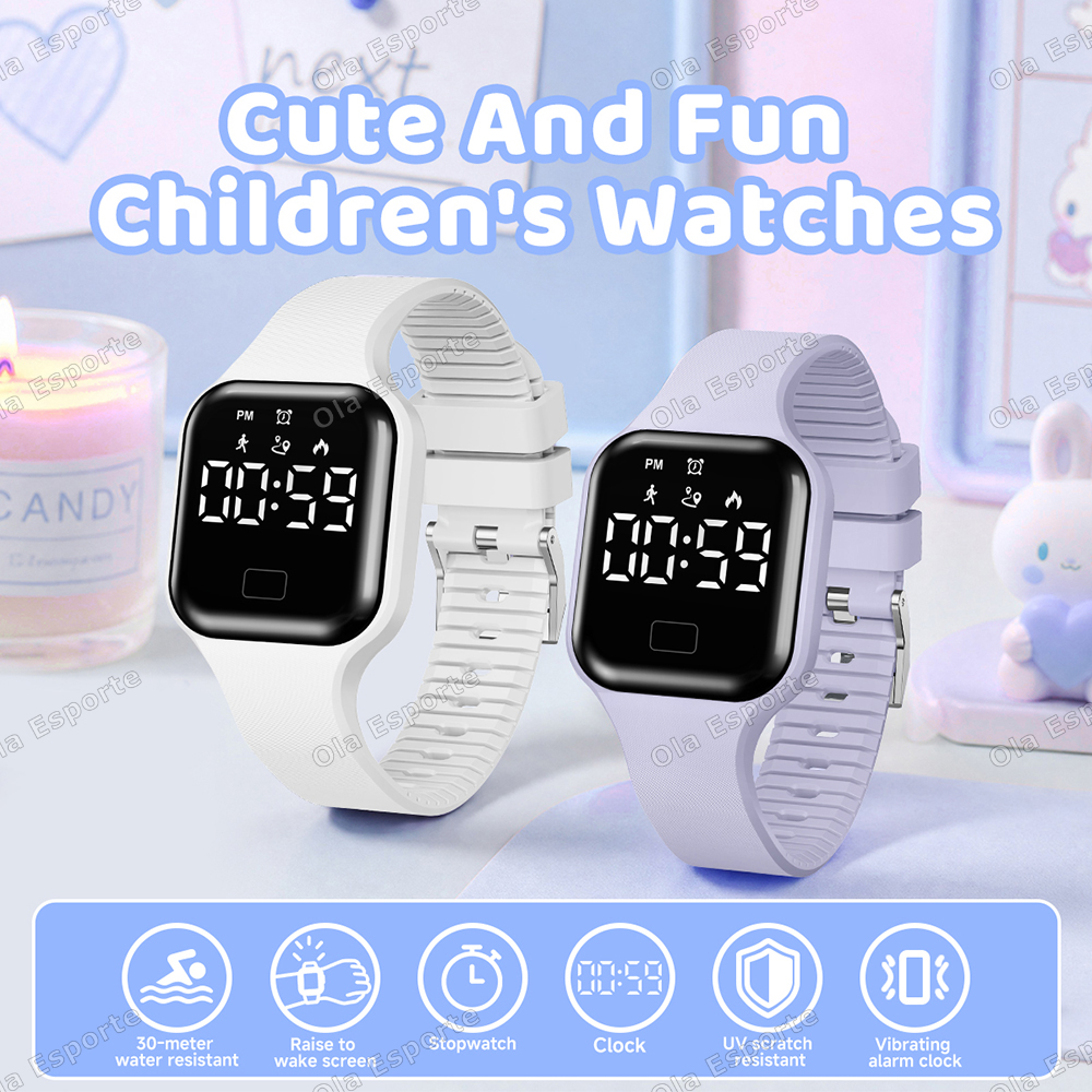 Smartwatch Digital Watches For Boys - Mode kinder smartwatch unisex LED sport