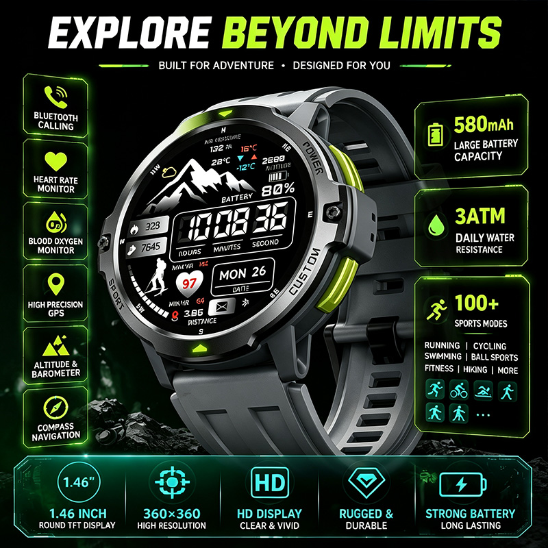 Timex Watches Smartwatch - Bluetooth Smartwatch Kompas Sportmodus Informatie Taalassistent