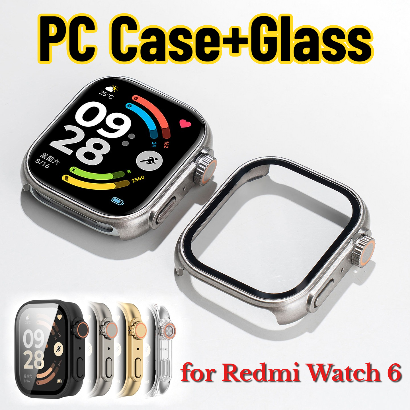 Watch Redmi - PC Case + Glas voor Xiaomi