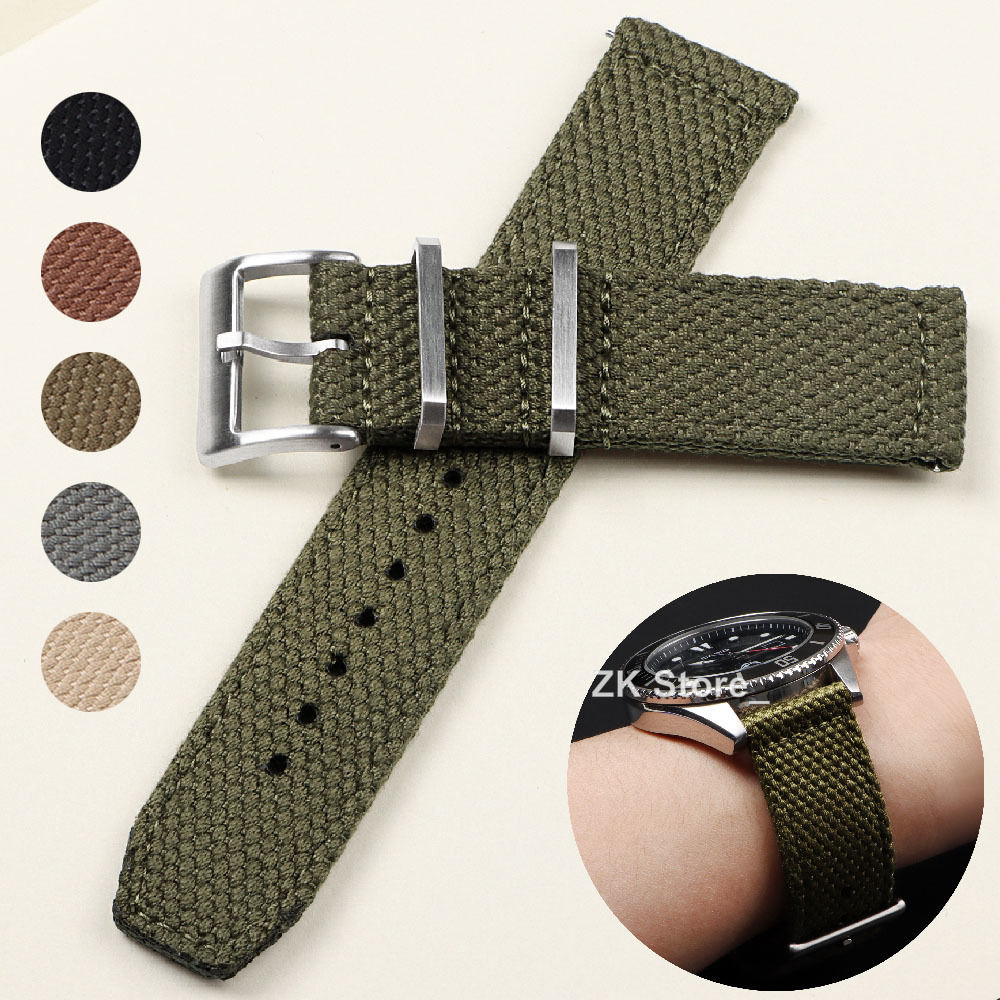 Smartwatch Army Watches For Men - Linnen Nylon Horlogebanden 20Mm 22Mm Voor