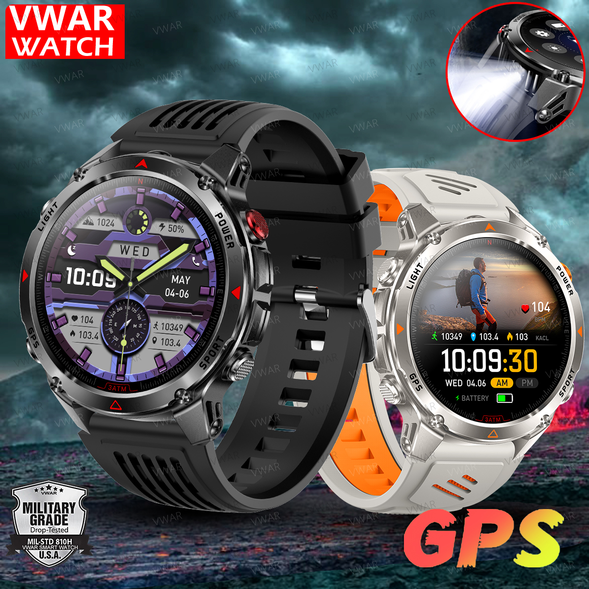Smartwatch Running Watches For Men - 2025 Nieuwe Professionele GPS Sport Smart