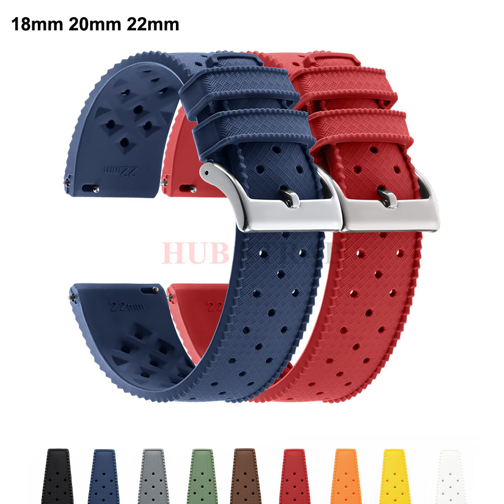 Watches Rolex Smartwatch - 18mm 20mm 22mm Tropische Siliconen Horlogeband