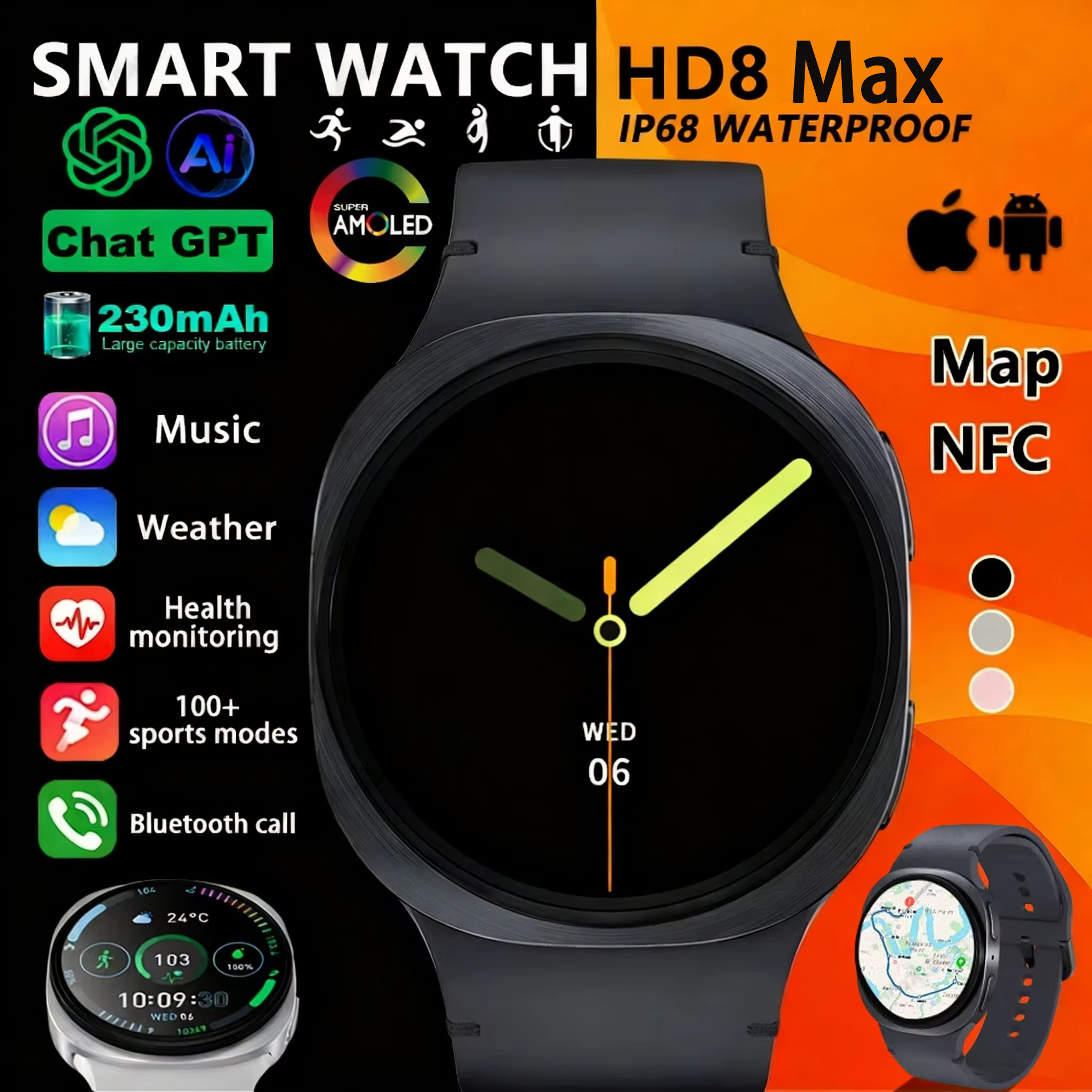 Smartwatch Watches Gift For Men - 2026 Nieuwe Ultra Classic 8 Mini