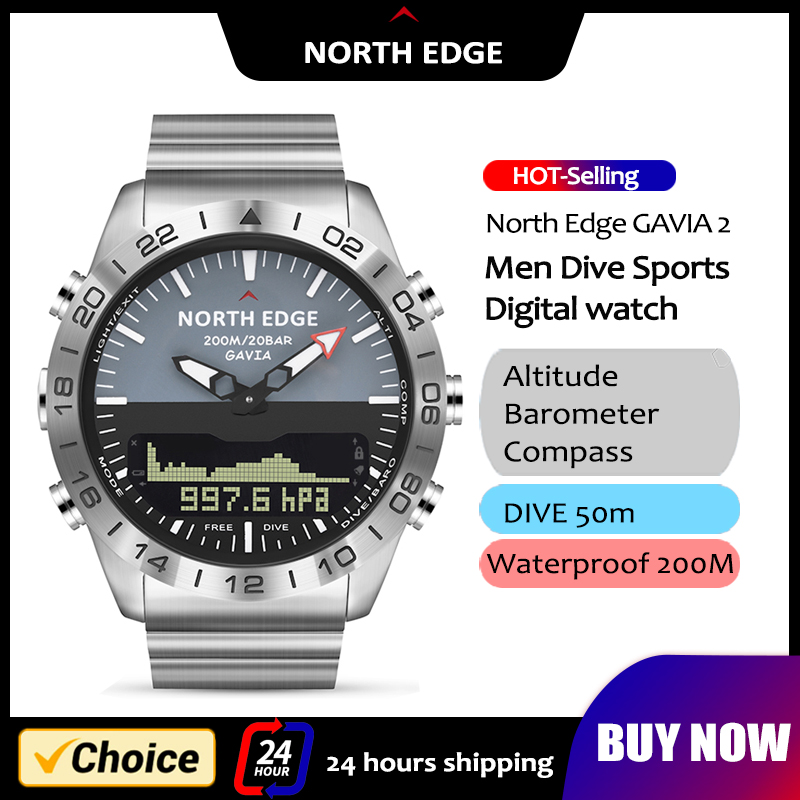 Smartwatch Army Watches For Men - NORTH EDGE Heren duikhorloge Militair leger