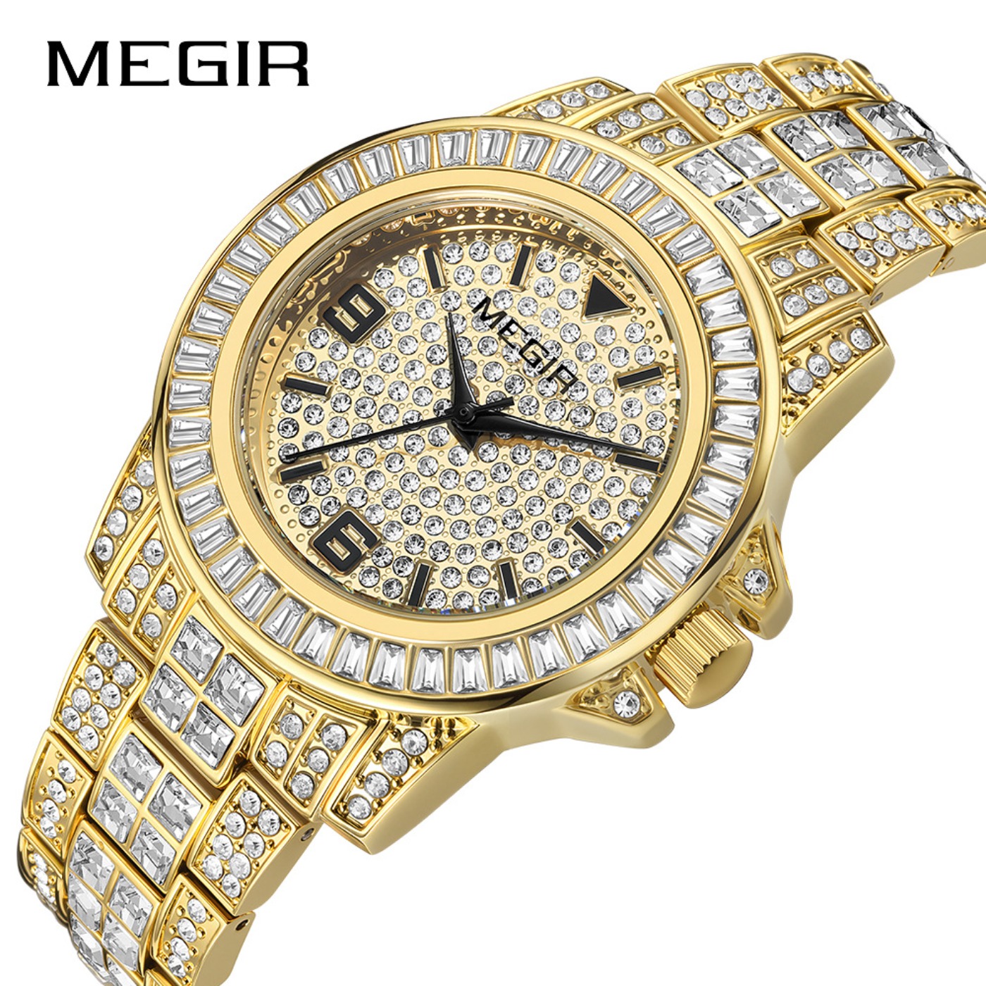 Analog Quartz Watch - MEGIR Luxe diamanten horloges Unisex mode