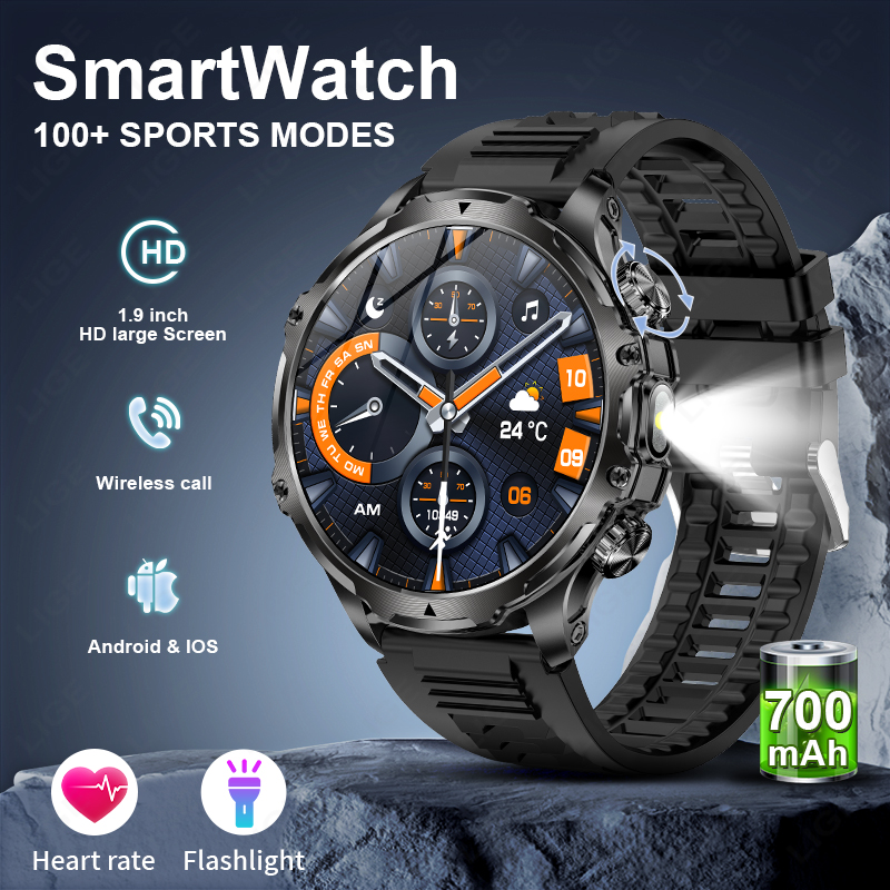 Timex Watches Smartwatch - LUIK Smartwatch Militaire Mannen 1.9 