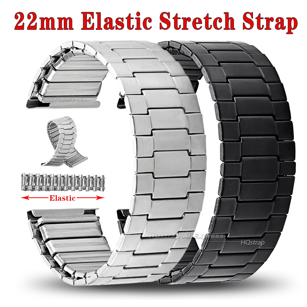 Watches Rolex Smartwatch - Elastische stalen horlogeband 22 mm voor
