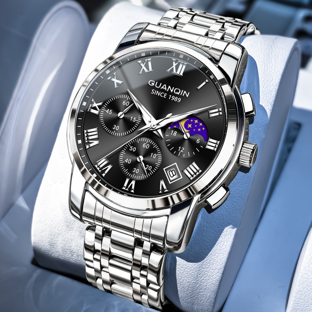 Smartwatch Trending Watches For Men - GUANQIN Herenhorloges Trend Mode Multifunctioneel Romeins