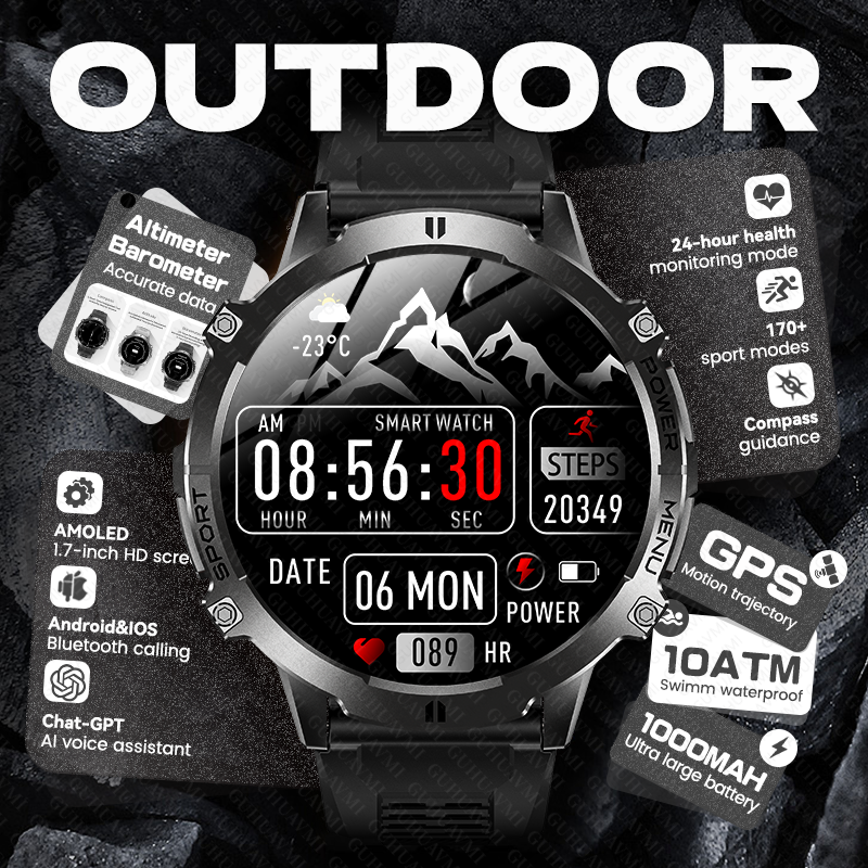 Timex Watches Smartwatch - 2026 Nieuwe Mannen Outdoor GPS Smart