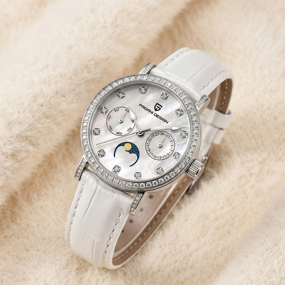 Analog Quartz Watch - PAGANI DESIGN Dames quartzhorloge Mop Dial