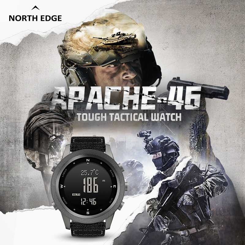 Smartwatch Army Watches For Men - APACHE-waterdicht digitaal horloge voor heren, legerhorloges,
