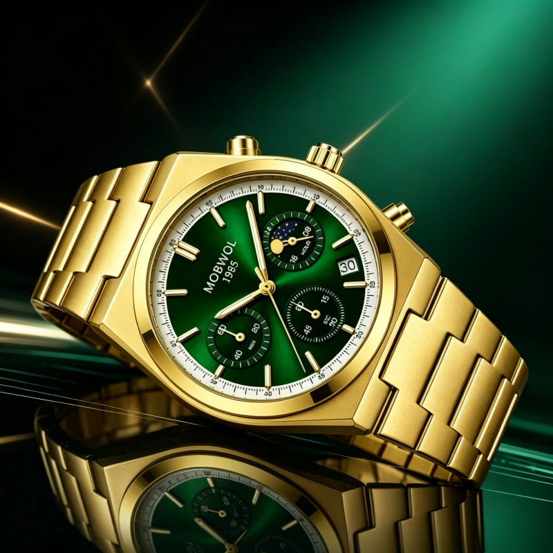 Smartwatch Casual Watches For Men - MOBWOL Chronograaf heren quartzhorloge heren 3ATM