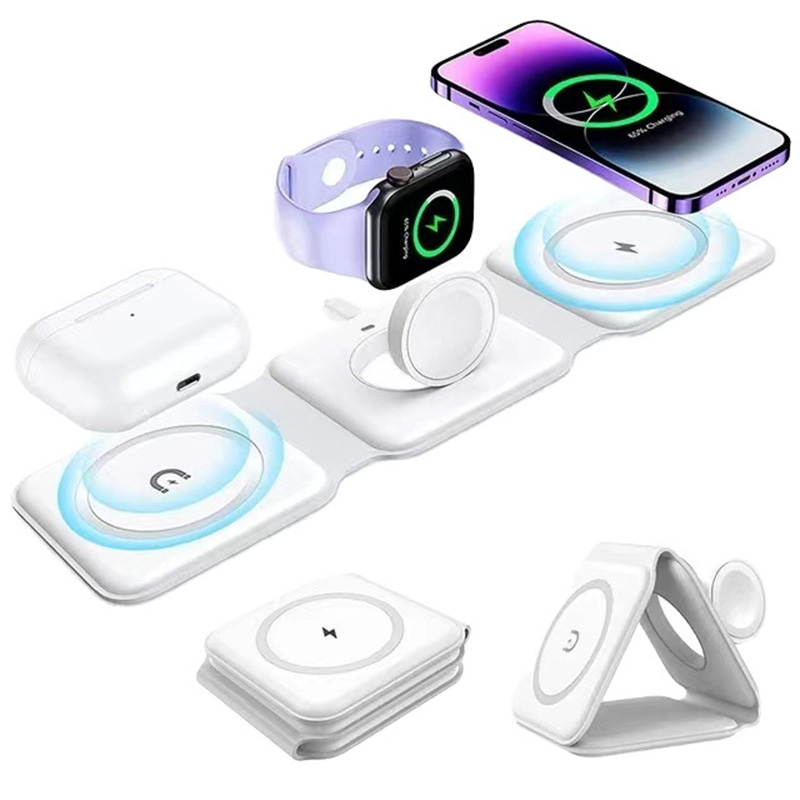 Smartwatch Apple Watch - 3-in-1 magnetische opvouwbare draadloze oplader, 15