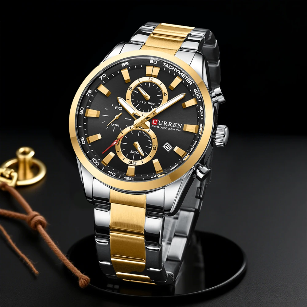Analog Quartz Watch - CURREN Casual quartz chrono sporthorloges merken