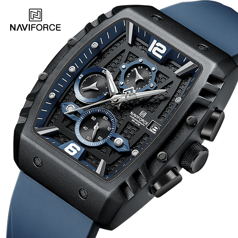 Silicone Sport Band - NAVIFORCE Heren luxe horloge Waterdicht Sport