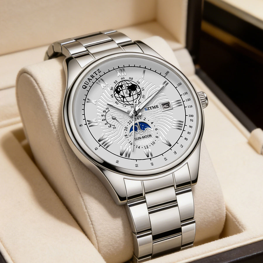 Smartwatch Trending Watches For Men - Zakelijke luxe herenhorloges stalen band kalender