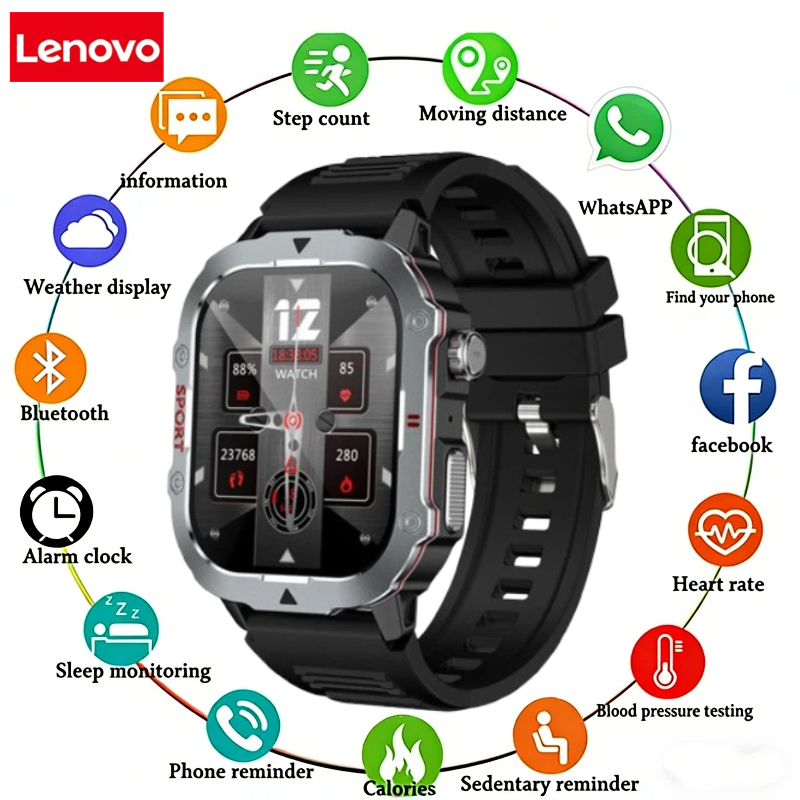 Smartwatch Watches For Kids With Gps - Lenovo Smartwatch C30PRO Kleurmatchende GPS Kompas