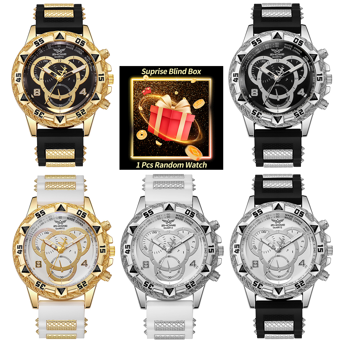 Analog Quartz Watch - 1PC Surprise Mystery Watch Blind Box-herenhorloge