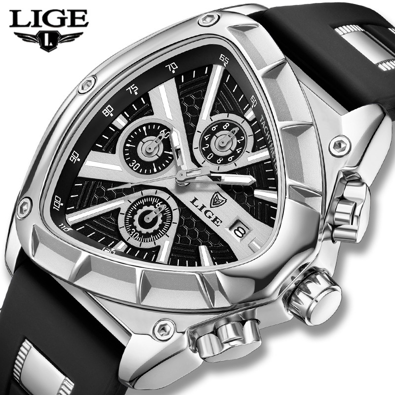 Smartwatch Army Watches For Men - LUIK Mode Mannen Horloge Driehoek Chronograaf