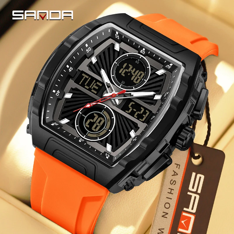 Smartwatch Trending Watches For Men - SANDA Nieuwe modetrend herenhorloges Waterdichte wekker