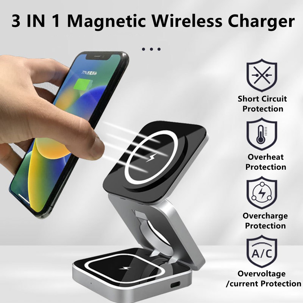 Smartwatch Apple Watch - Opvouwbare magnetische draadloze laderstandmagneet Magneet snellaadstation