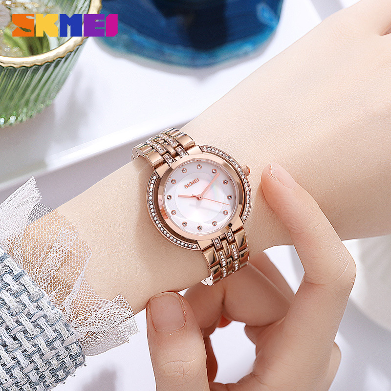 Analog Quartz Watch - Damesarmband quartzhorloges Luxe strass wijzerplaat Zinklegering