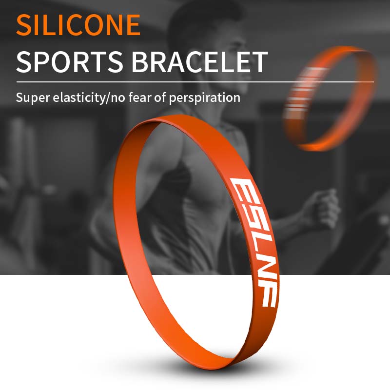 Silicone Sport Band - Aangepaste waterdichte zachte elastische rubberen sportpolsband