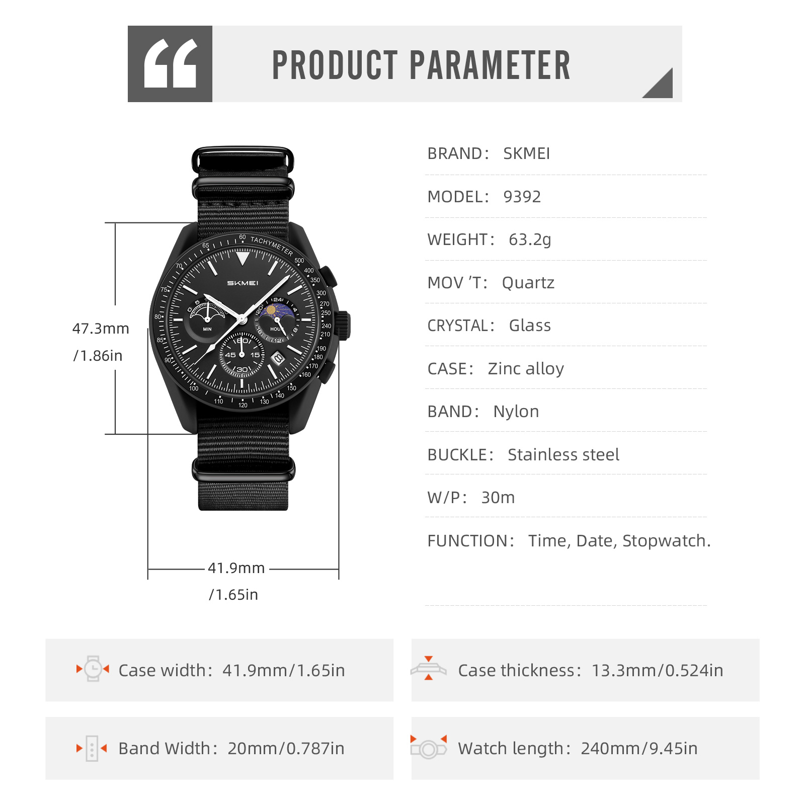 SKMEI 9392 Heren Quartz Horlog - Smartwatch Casual Watches For Men recensie en prijs