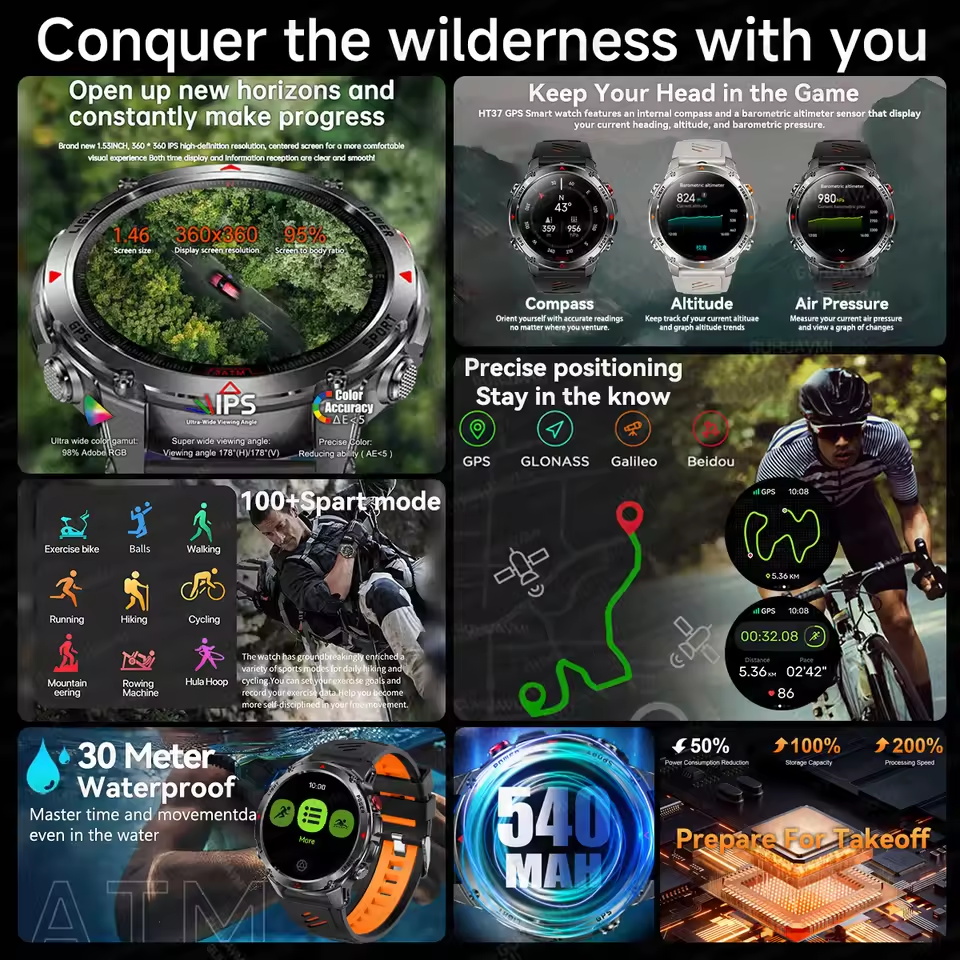 2025 Nieuwe T-Rex 3 Outdoor GP - Smartwatch Running Watches For Men recensie en prijs