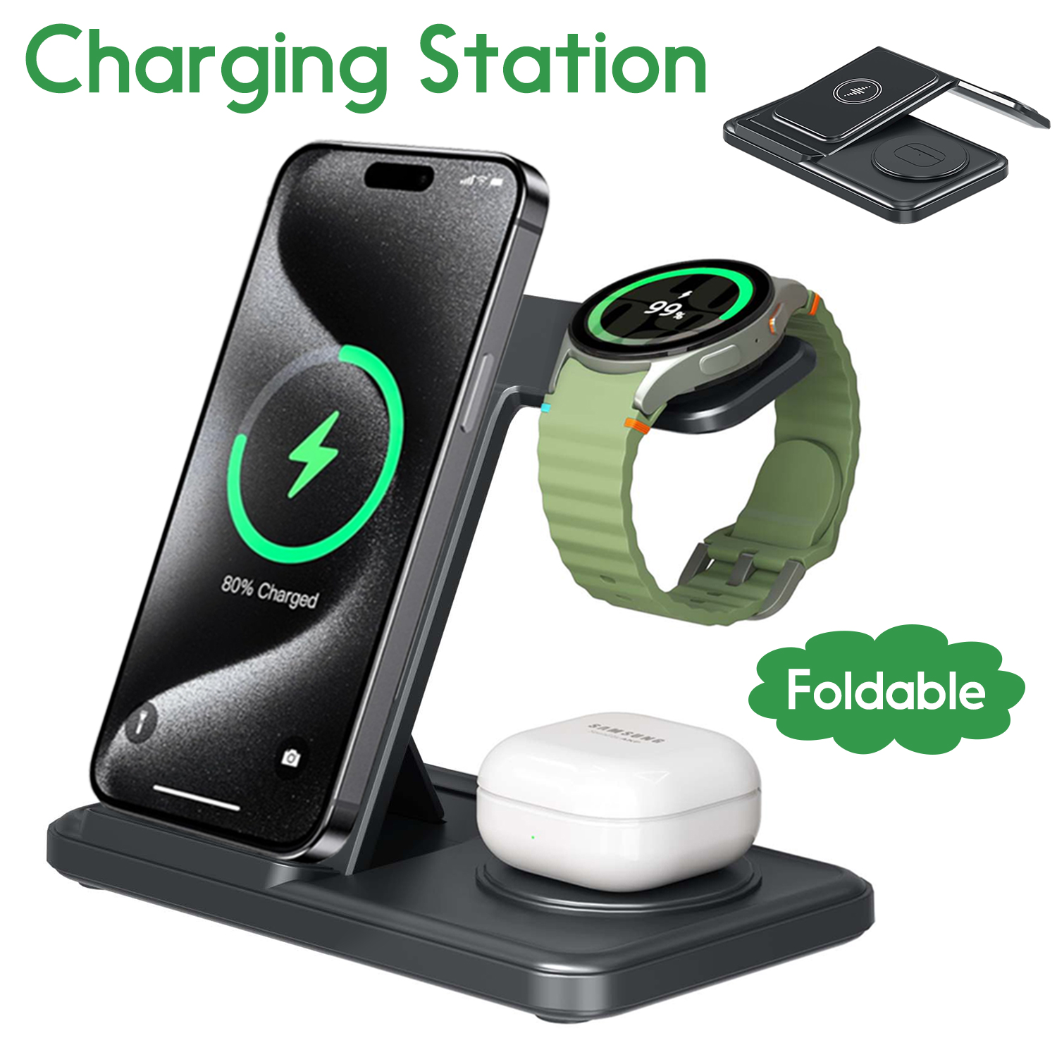 Desktop 3-in-1 draadloos laads - Smartwatch Apple Watch recensie en prijs