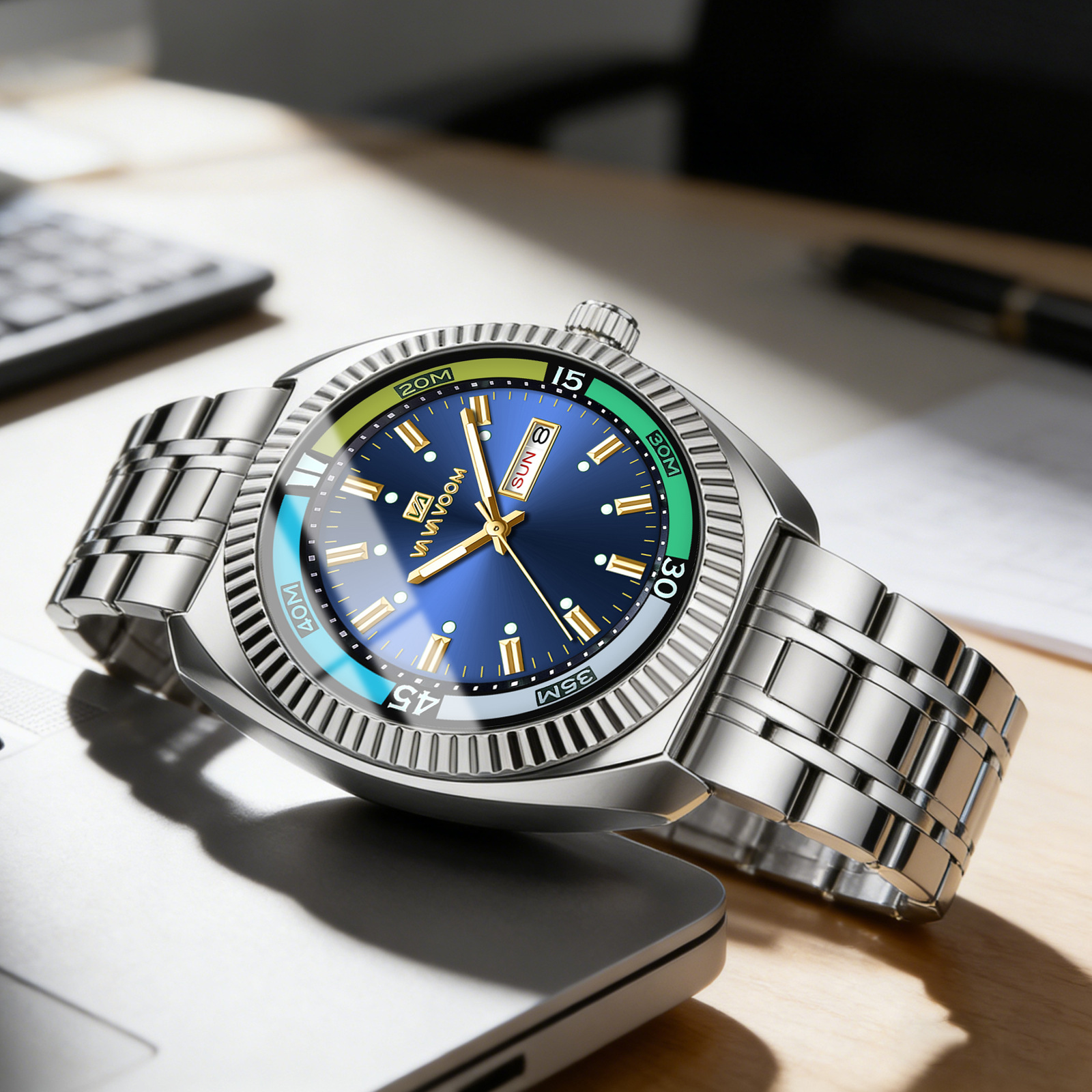 Nieuwe Gear Ring stalen strip  - Smartwatch Casual Watches For Men recensie en prijs