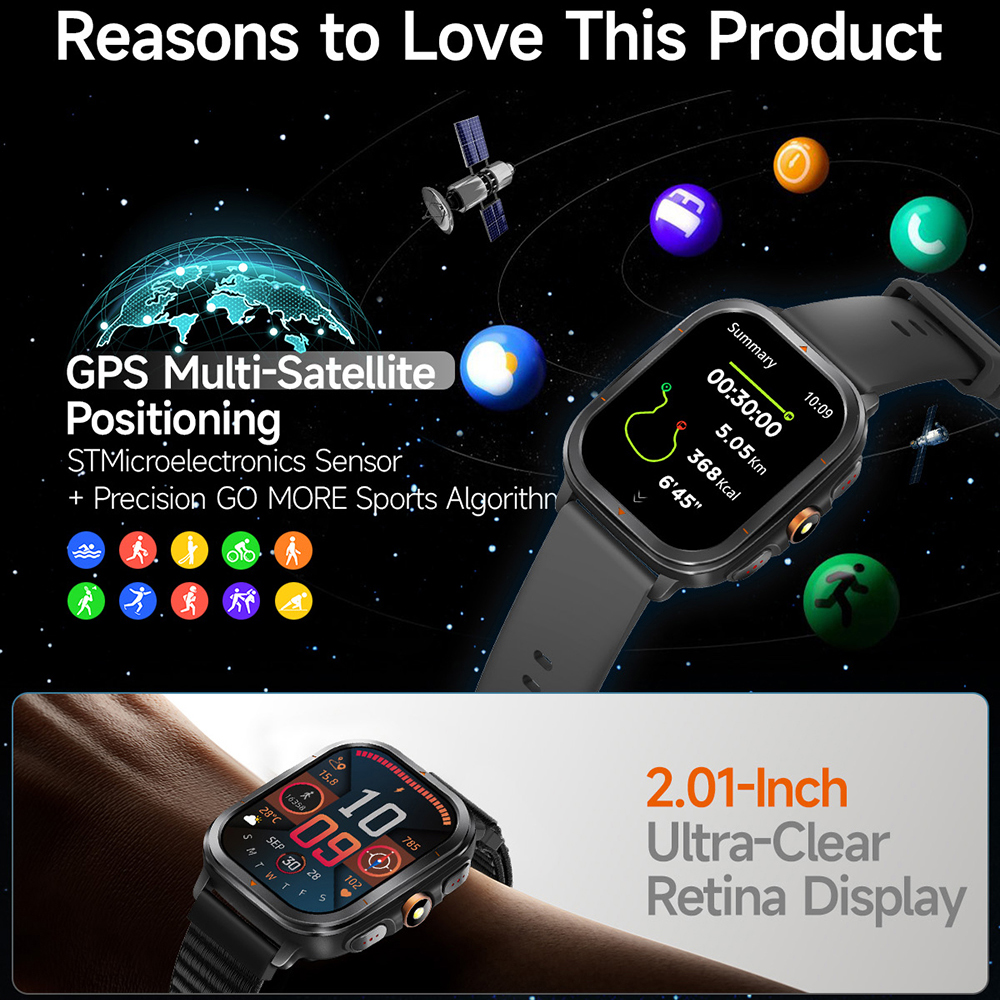 Buiten GPS Sport Smart Watch L - Smartwatch Running Watches For Men recensie en prijs