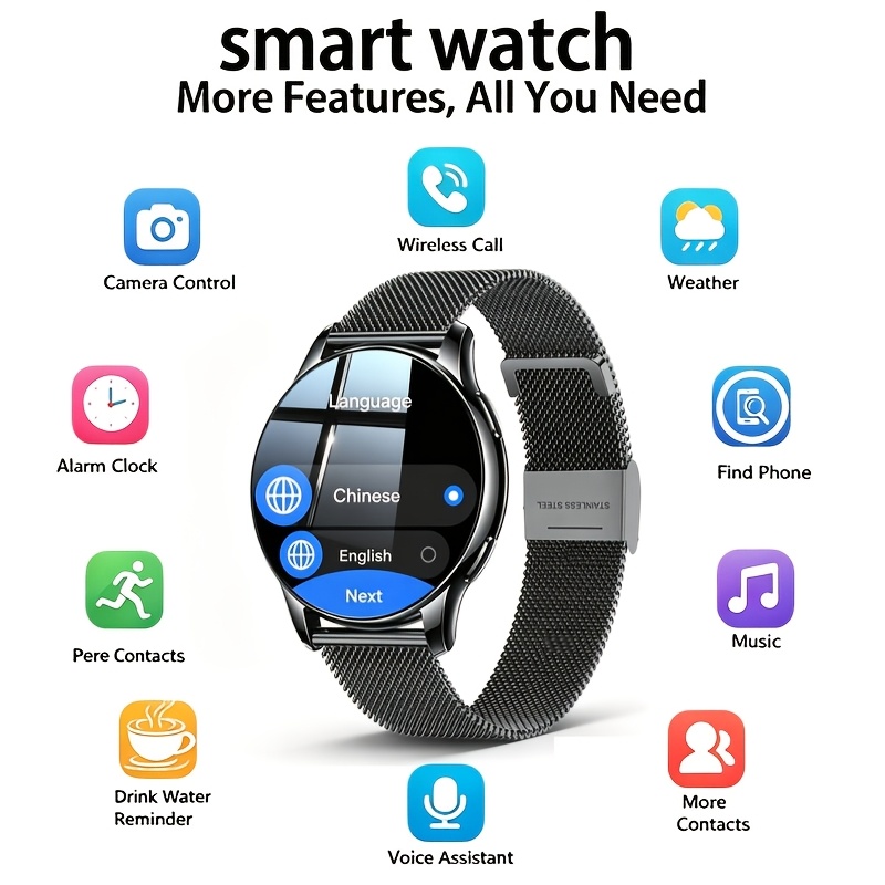 Nieuwe grote scherm ronde spor - Couple Watches Smartwatch recensie en prijs