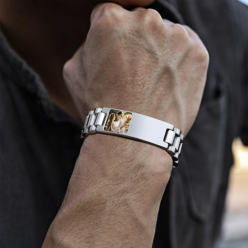 Aangepaste foto tekst armband  - Smartwatch Sports Watches For Men recensie en prijs