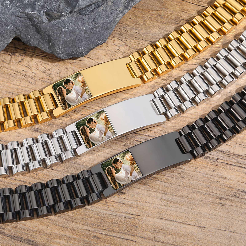 Aangepaste foto tekst armband  - Smartwatch Sports Watches For Men recensie en prijs