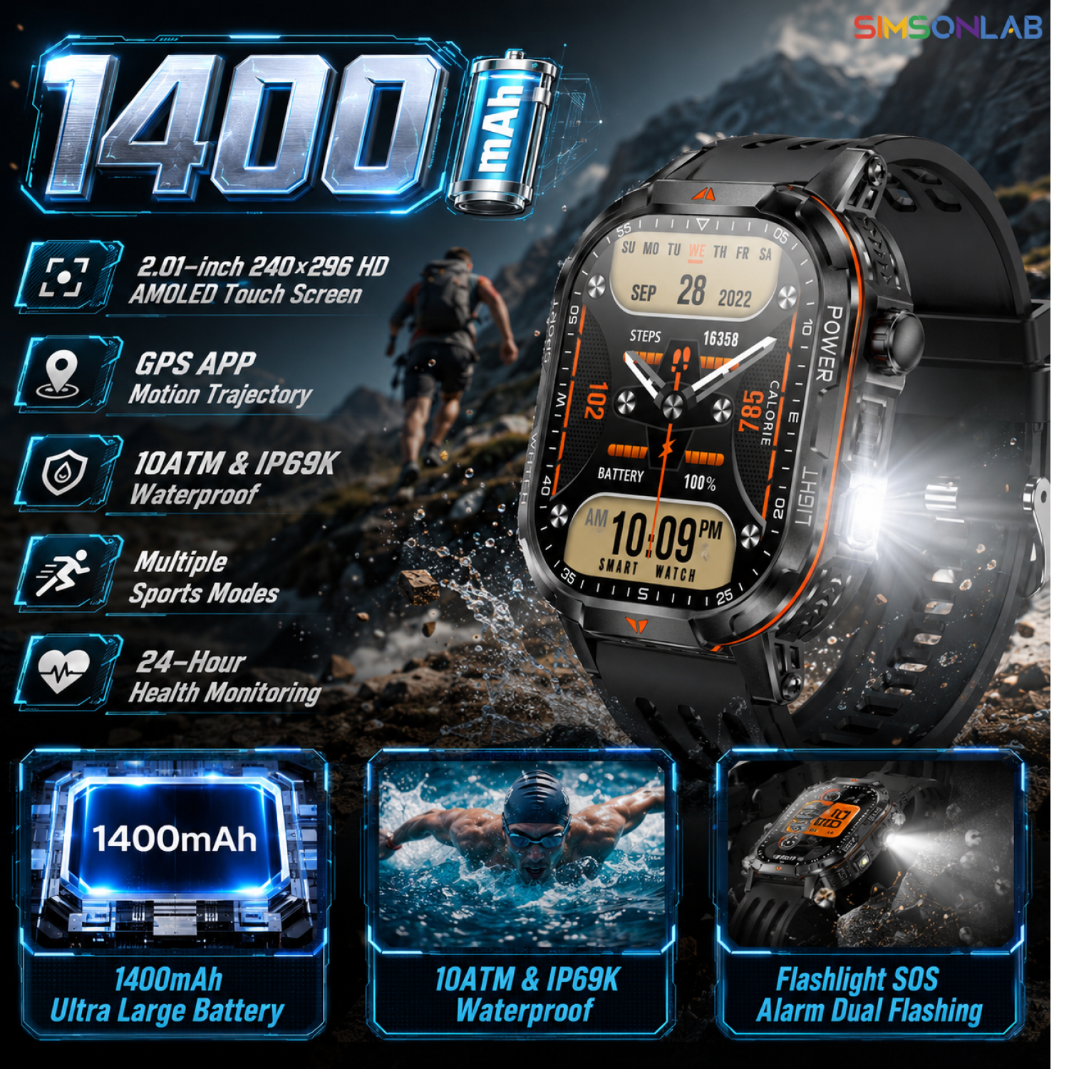 2026 Nieuwe 1400mAh Super Grot - Smartwatch Trending Watches For Men recensie en prijs