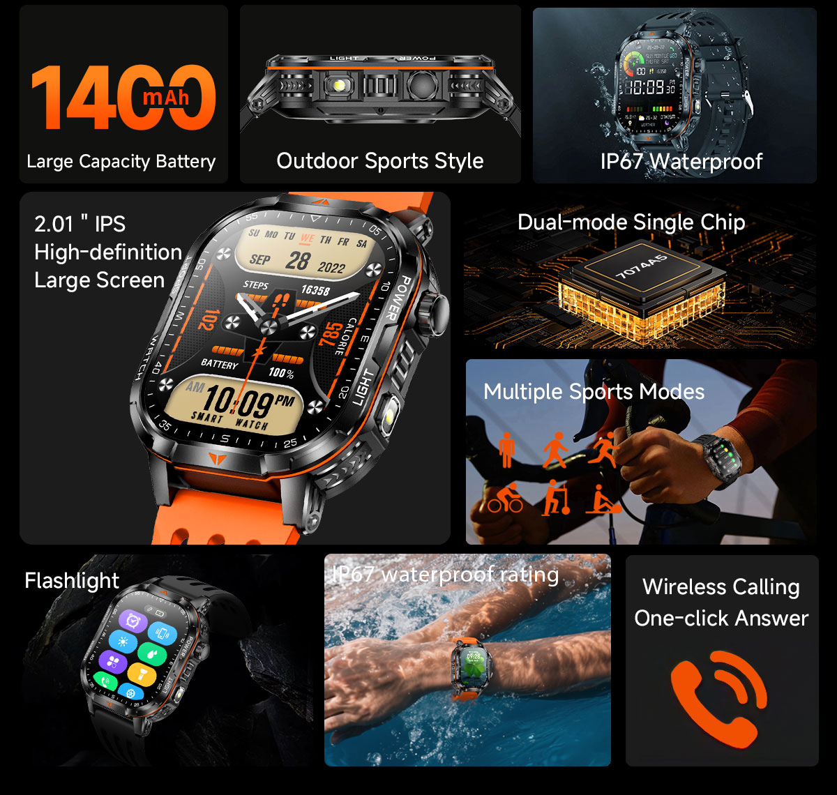 2026 Nieuwe 1400mAh Super Grot - Smartwatch Trending Watches For Men recensie en prijs