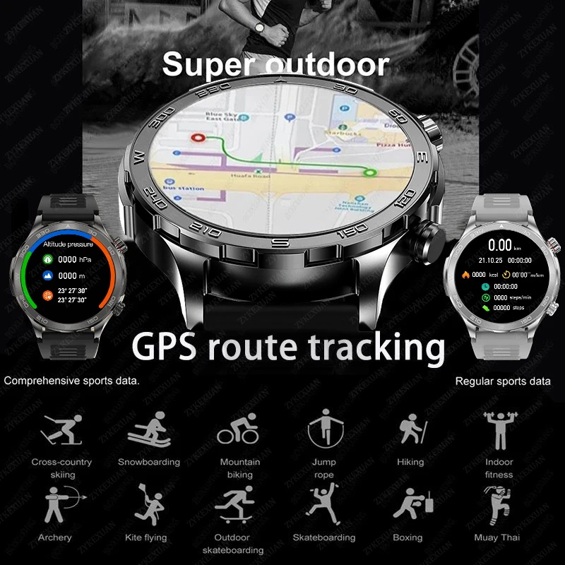 Nieuwe GPS Track Smartwatch He - Smartwatch Sports Watches For Men recensie en prijs