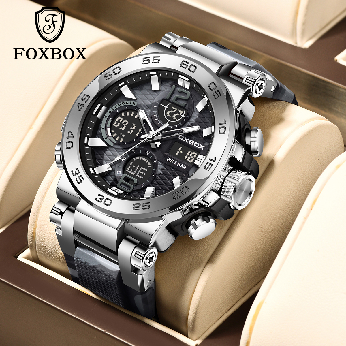 FOXBOX Sport Militaire heren H - Silicone Sport Band recensie en prijs