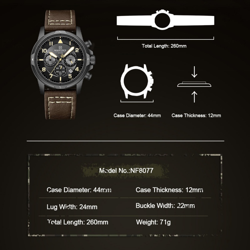 NAVIFORCE Herenhorloge Quartz  - Smartwatch Casual Watches For Men recensie en prijs