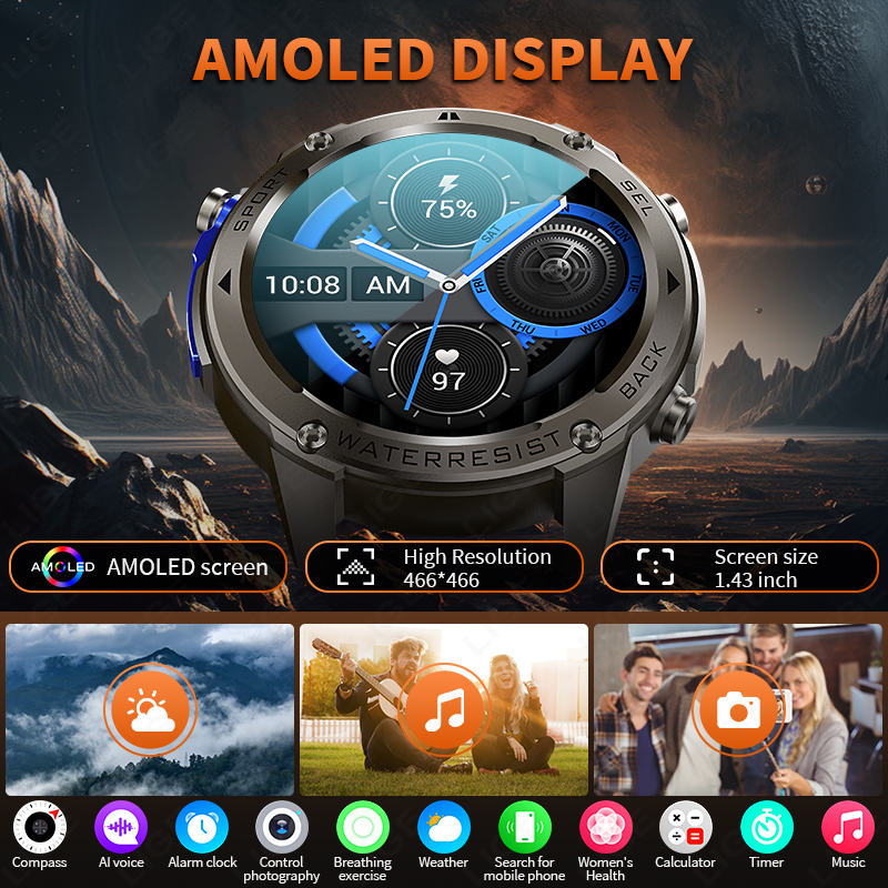 2026 Nieuwe Ultra Militaire Kw - Smartwatch Sports Watches For Men recensie en prijs