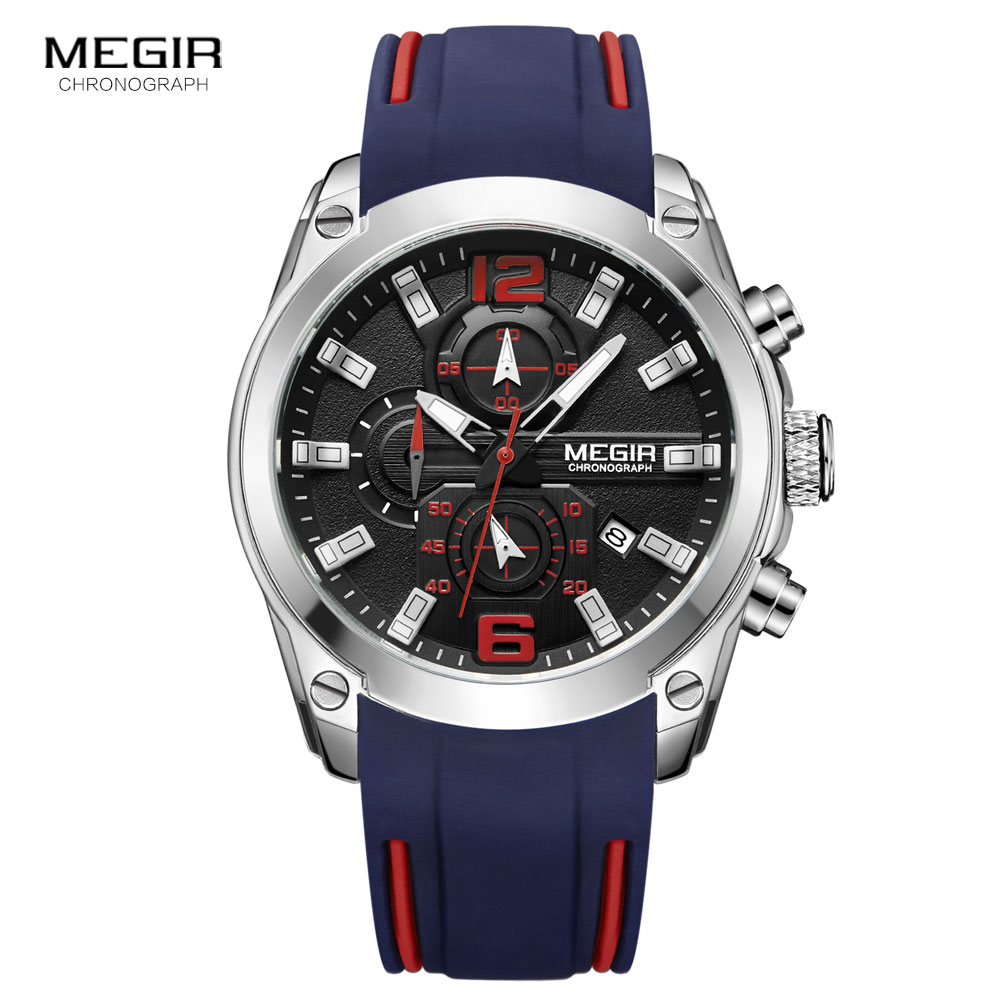 Megir heren chronograaf analoo - Silicone Sport Band recensie en prijs