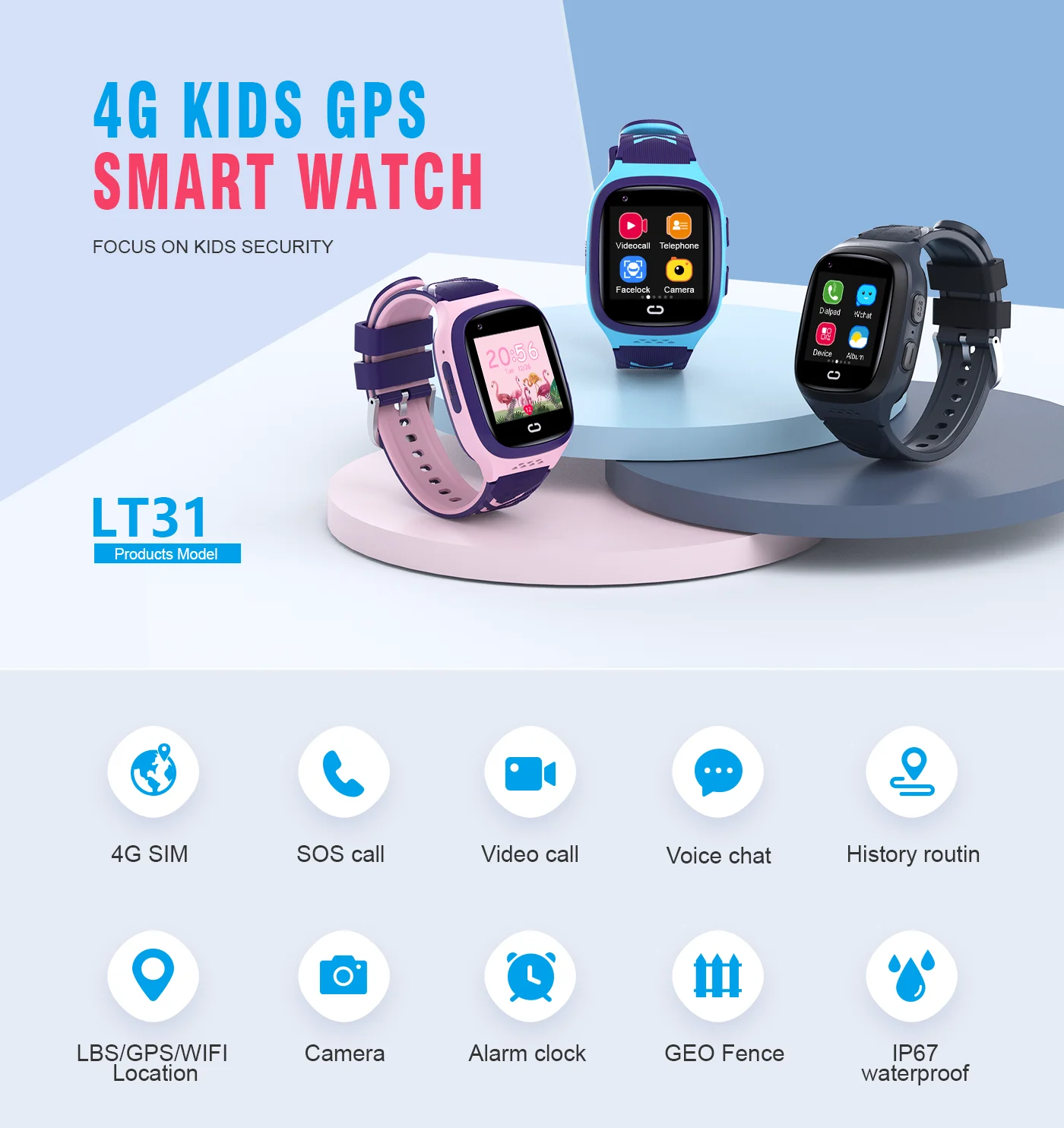 4G Kids Smartwatch SOS Waterdi - Smartwatch Watches For Kids With Gps recensie en prijs