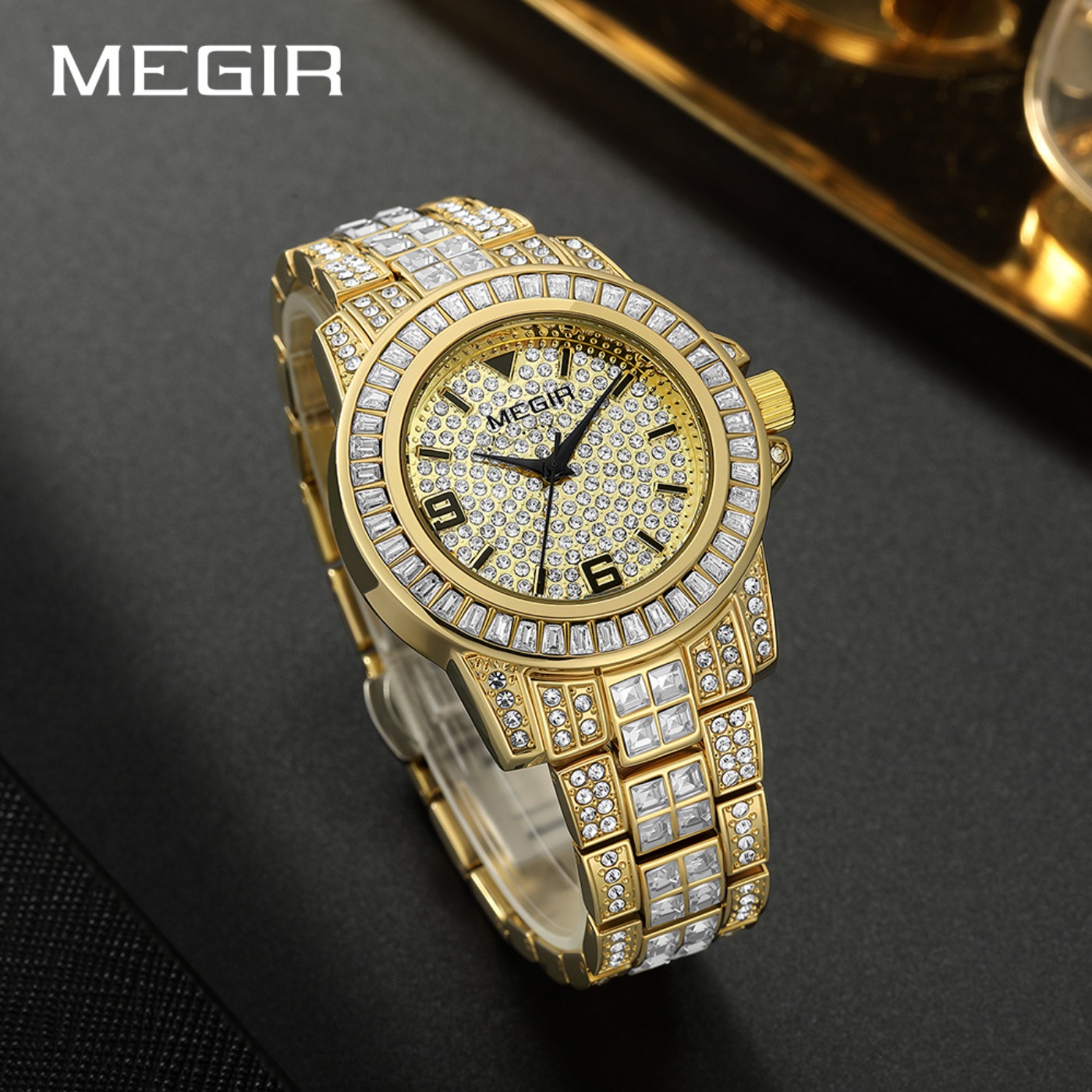 MEGIR Luxe diamanten horloges  - Analog Quartz Watch recensie en prijs