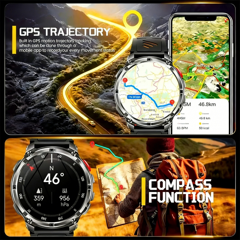 Buiten de deur Militaire slimm - Smartwatch Running Watches For Men recensie en prijs