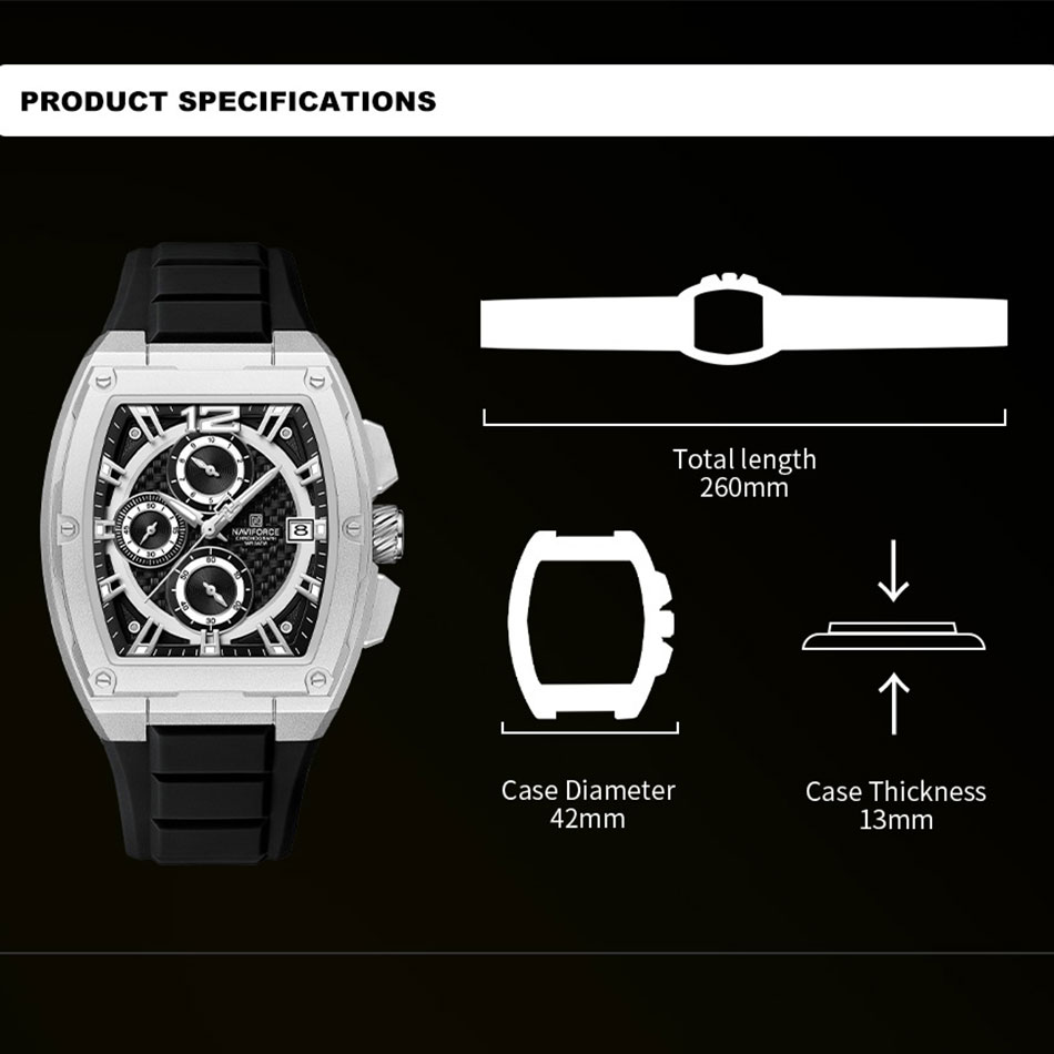 NAVIFORCE waterdicht luxe spor - Silicone Sport Band recensie en prijs